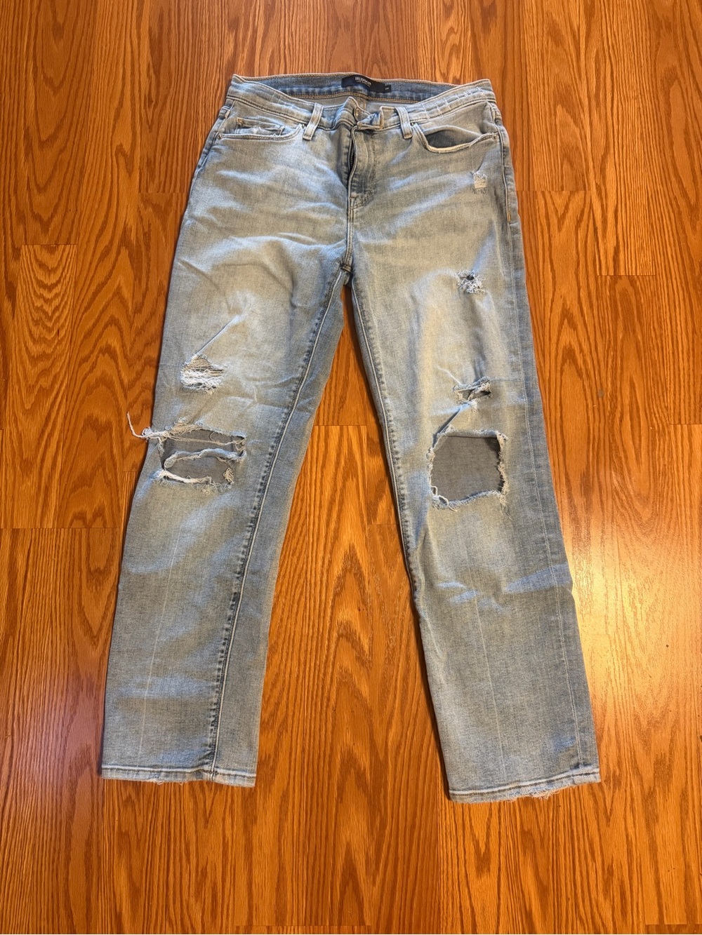 HUDSON Womens Nico Mid Rise, Straight Leg, Cropped Jean